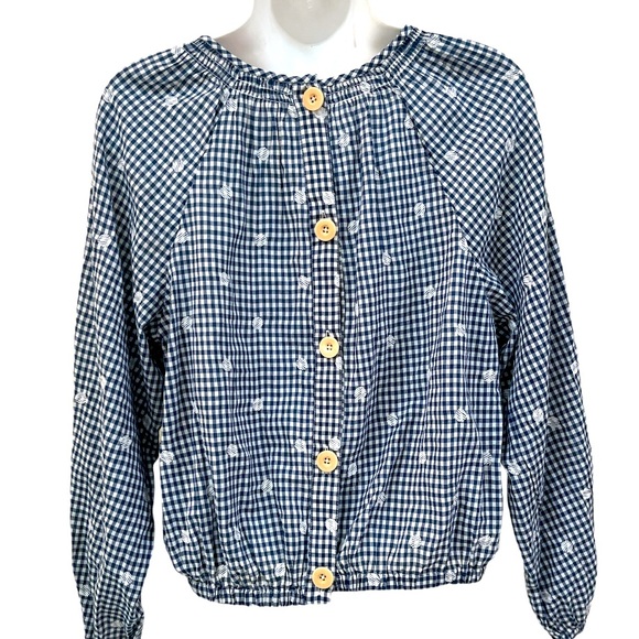 Madewell Embroidered Button Back Shirt S - Picture 4 of 10